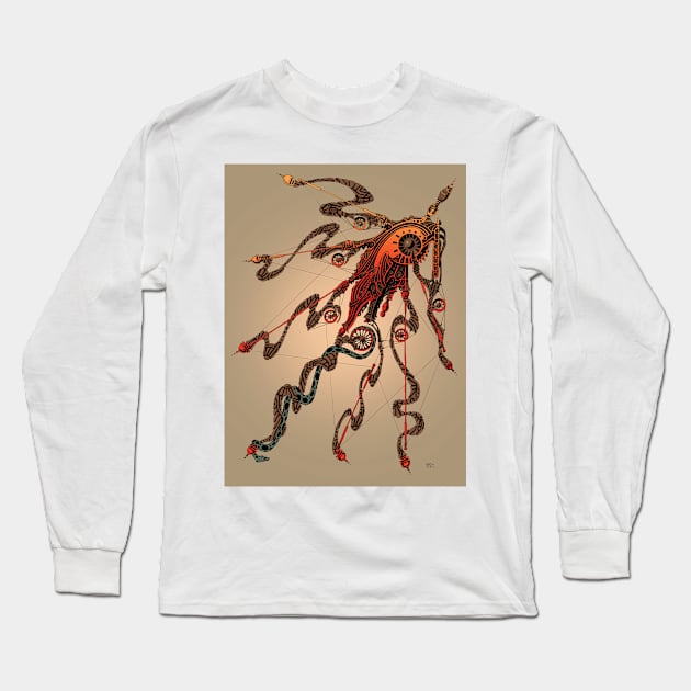 Mechanical Abstract I Long Sleeve T-Shirt by bensmall